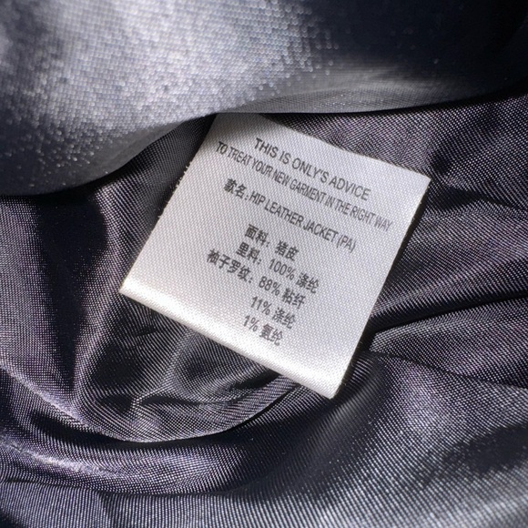 Women’s Leather Jacket Grunge Type Belted Button Close Size 40L Black - Picture 8 of 8